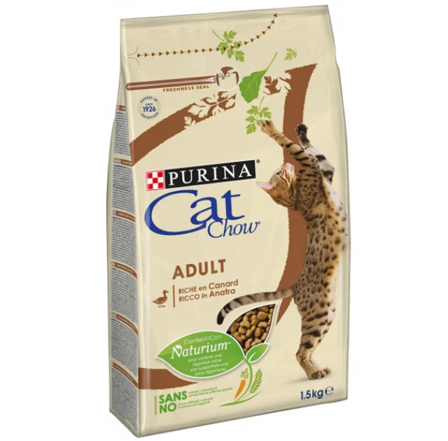 Сухий корм Purina Cat Chow Adult для котів, з качкою 1.5 кг