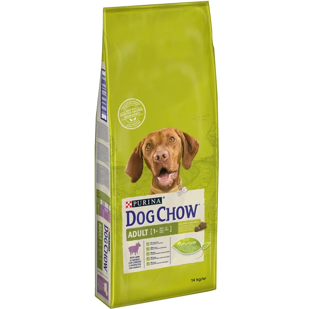 Сухий корм Purina Dog Chow Adult Lamb для дорослих собак, з ягням, 14 кг