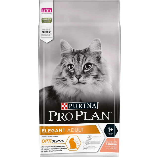 Сухий корм Purina Pro Plan Elegant Adult для котів з чутливою шкірою, з лососем, 1.5 кг
