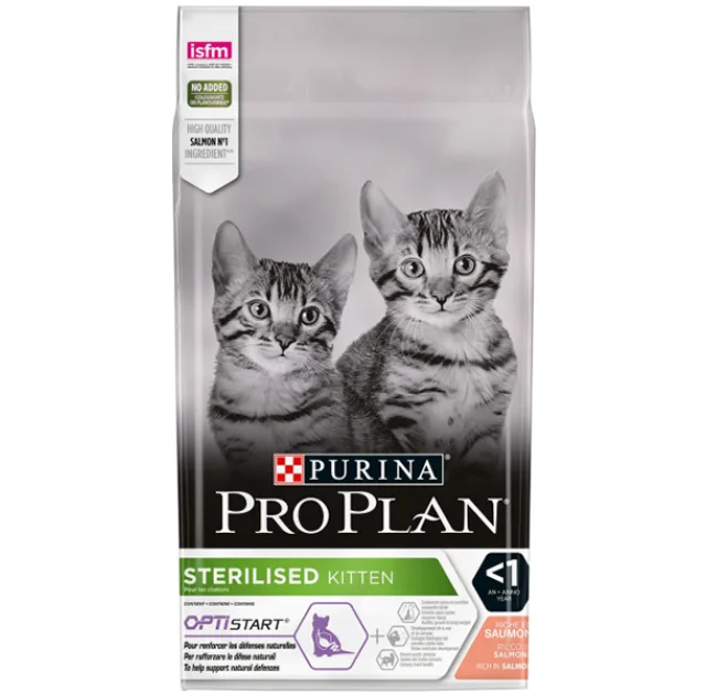 Сухий корм Purina Pro Plan Sterilised Kitten для стерилізованих кошенят, з лососем, 1.5 кг