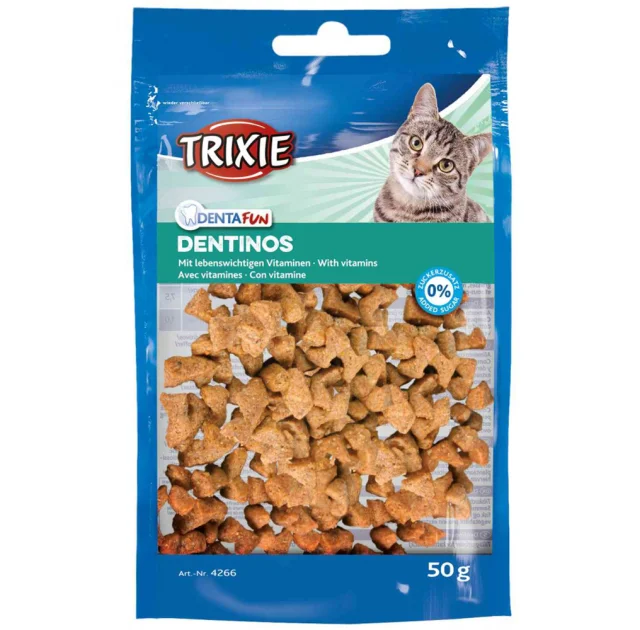 Дропси Trixie Dentinos для ротової порожнини котів, 50 г