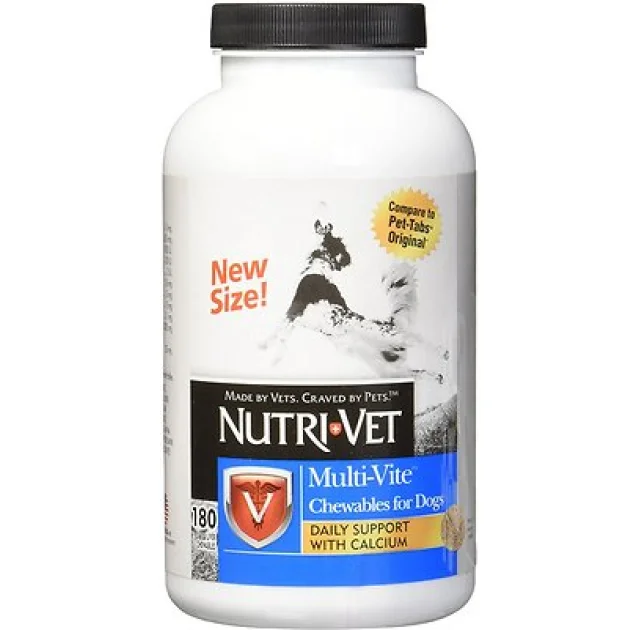 Жувальні таблетки мультивітаміни Nutri-Vet Multi-Vite для собак, 180 табл