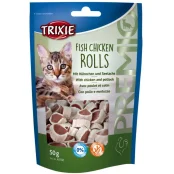Ласощі Trixie для котів, рулети з куркою та мінтаєм, 50 г