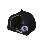 Будиночок AnimAll Piter S для собак, темно-синій, 38×38×29 см