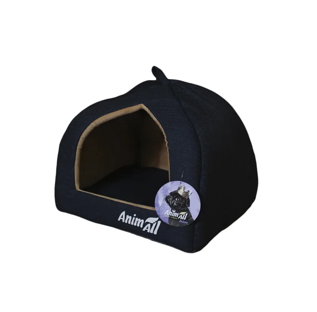 Будиночок AnimAll Piter S для собак, темно-синій, 38×38×29 см