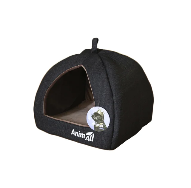 Будиночок AnimAll Piter S для собак, сірий, 38×38×29 см
