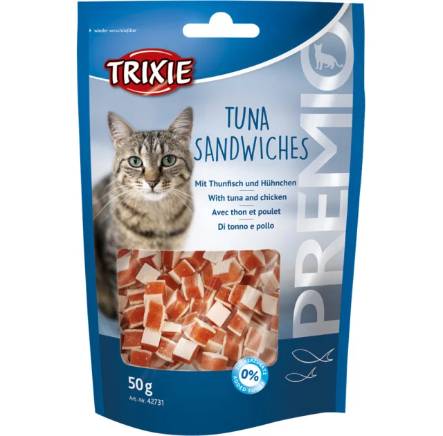 Ласощі Trixie для котів, сендвічі з тунцем і куркою, 50 г