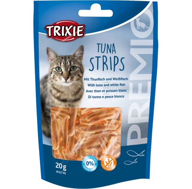 Ласощі Trixie Tuna Strips для котів, біла риба та тунець, 20 г