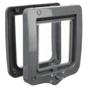 Дверцята Trixie 4-Way Flap Door для котів, пластик, безшумні, сірий, 20×22 см