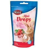 Лакомство Trixie Mini Drops клубника, для грызунов, 75 г