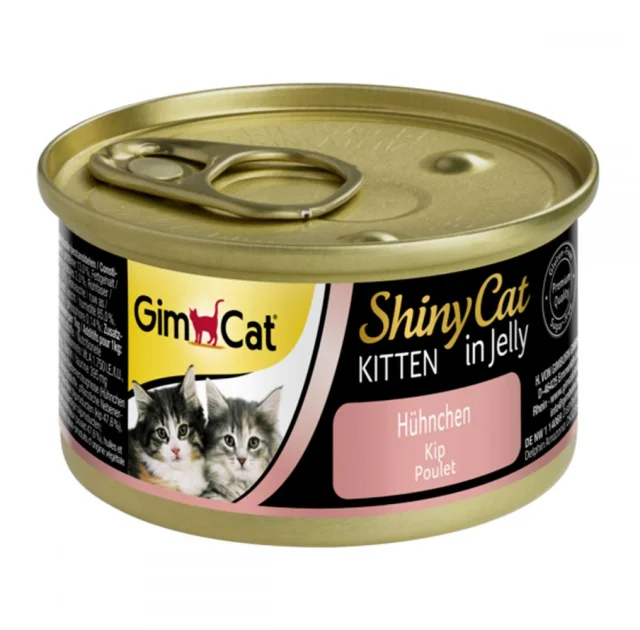 Вологий корм GimCat Shiny Kitten для кошенят, з куркою, 70 г