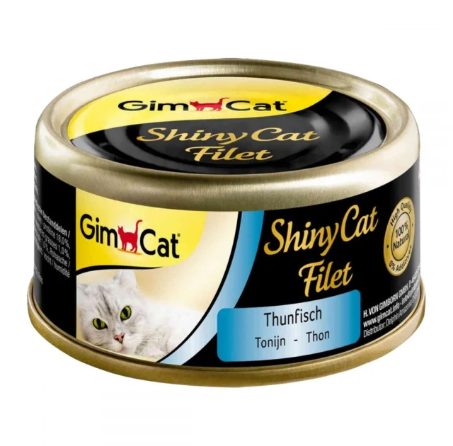 Вологий корм GimCat Shiny Cat Filet для котів, з тунцем 70 г