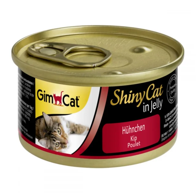 Влажный корм GimCat Shiny Cat для кошек, с курицей, 70 г