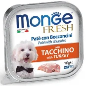 Влажный корм MONGE DOG Fresh для взрослых собак, с индейкой, 100 г