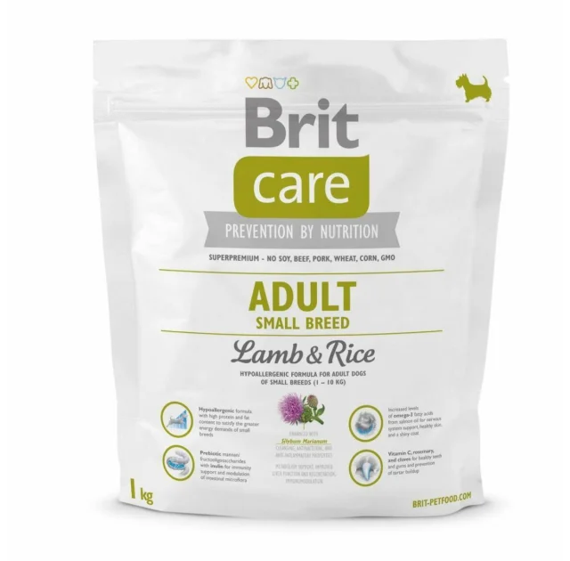 Сухий корм Brit Care Adult Small Breed Lamb & Rice, для собак до 10 кг, з ягням і рисом, 1 кг