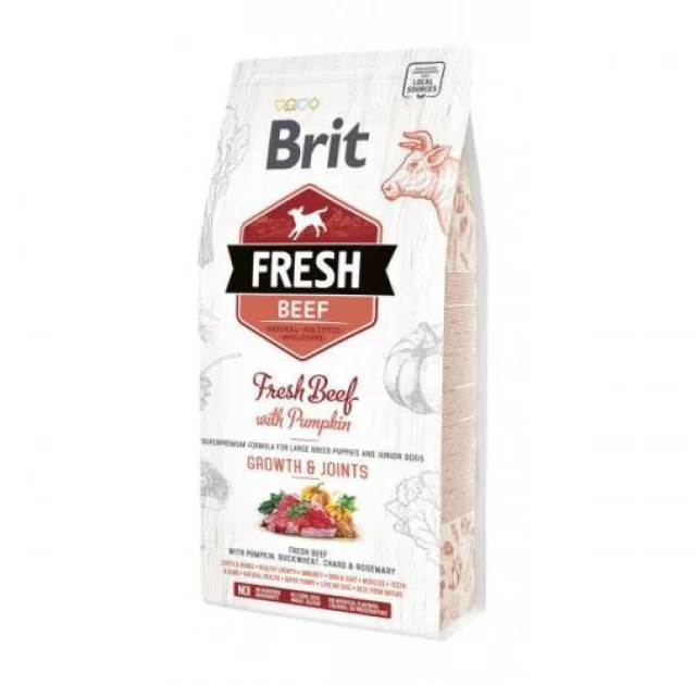 Сухий корм Brit Fresh Beef Pumpkin Puppy Large, для цуценят великих порід, 12 кг