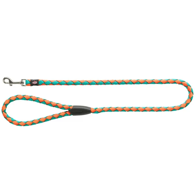 Повідець Trixie Cavo Lead для собак, плетений, круглий, розмір L-XL, 1 м/18 мм, папайя/океан