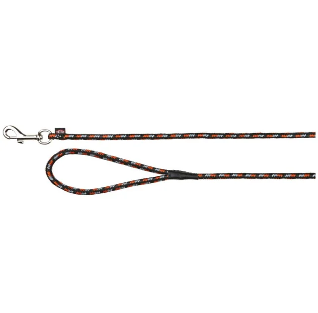 Поводок Trixie, для собак, 5 м, 8 мм, черный/оранжевый