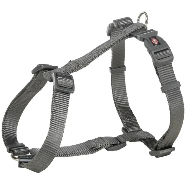 Шлея Trixie Premium H-Harness для собак, 20-32 см, 10 мм, розмір XXS-XS, графіт