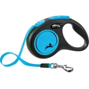 Повідець-рулетка Flexi New NEON M для собак до 25 кг, 5 м, стрічка, синій/неон