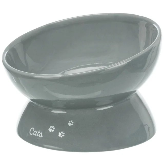 Миска керамическая Trixie XXL, для кошек, 0.35 л, 17 см, серый