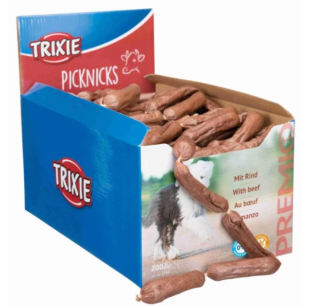 Ласощі Trixie Picknicks, сосиски з яловичиною, для собак, 8 см, 8 г, 200 шт