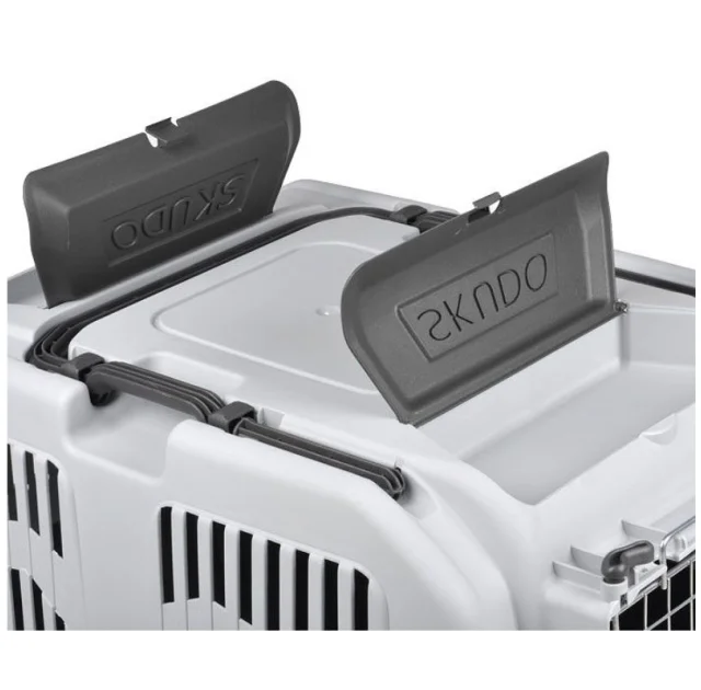 Переноска MPS Skudo 6 IATA для кошек и собак до 40 кг, серая, 92×63×70 см