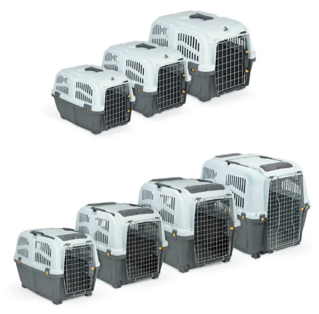 Переноска MPS Skudo 6 IATA для кошек и собак до 40 кг, серая, 92×63×70 см