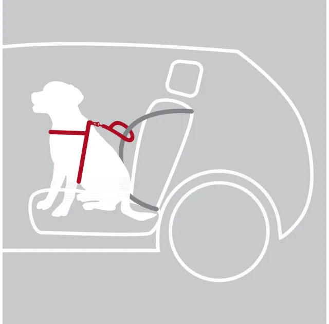 Захисна шлея в авто Trixie Dog Protect, 65-80 см, 25 мм, чорний