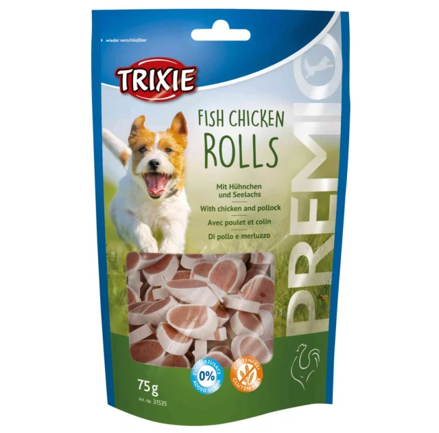 Рулеты Trixie Premio для собак, курица с сайдой, 75 г