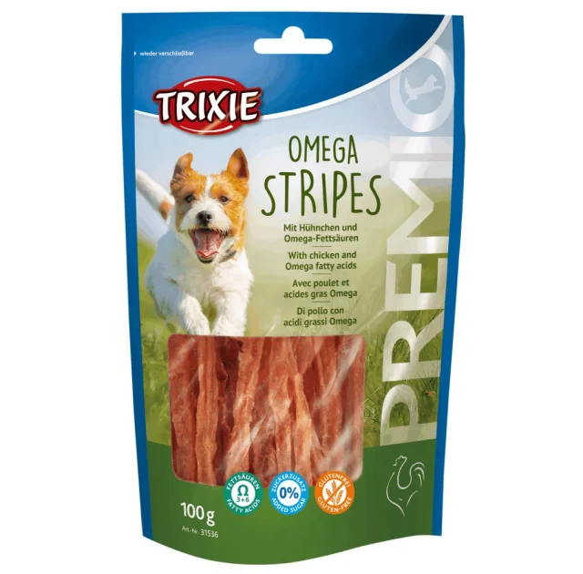 Ласощі Trixie Omega Stripes для собак, курка, 100 г