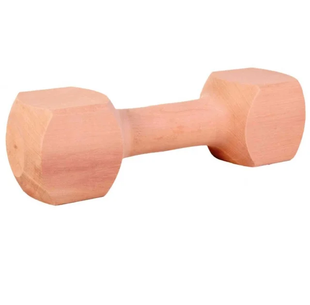 Дерев'яна квадратна гантель Trixie для собак, 400 г