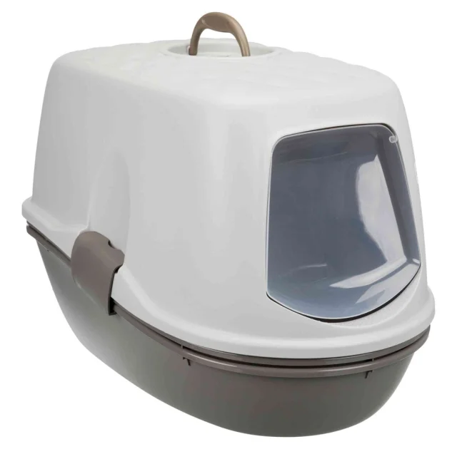 Туалет с рамкой и сеткой Trixie Berto, для кошек, 39×42×59 см, темно-серый