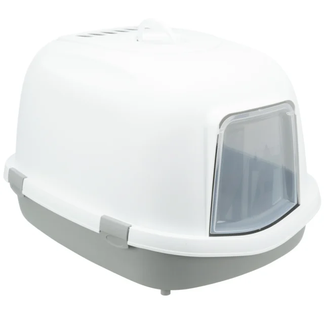 Туалет-домик Trixie Primo XXL, для кошек, 56×47×71 см, серый/белый
