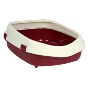 Туалет з рамкою Trixie Primo XXL, для кішок, 56 × 25 × 71 см, червоний / кремовий