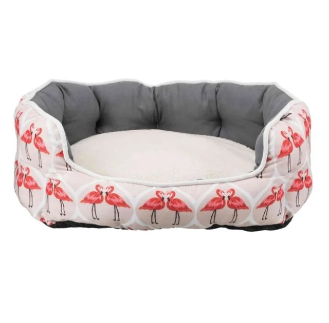 Лежак Trixie Flamingo для собак, розово-серый, 80×65 см