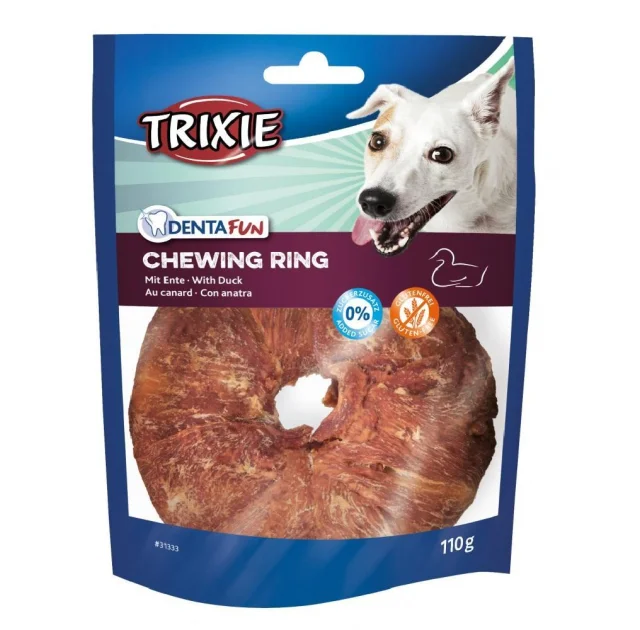 Жувальне кільце Trixie - Denta Fun качка, для собак, 10 см, 110 г