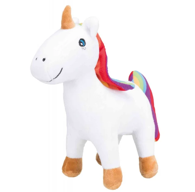 Игрушка Trixie для собак, единорог с цветным хвостом, плюш, 25 см