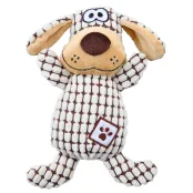 Игрушка Trixie собака клетчатая, для собак, 26 см, плюш, ткань