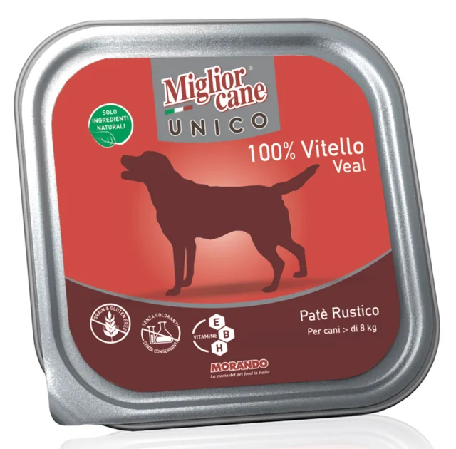 Вологий беззерновой корм Morando MigliorCane Unico Only Veal для собак, з телятиною 150 г