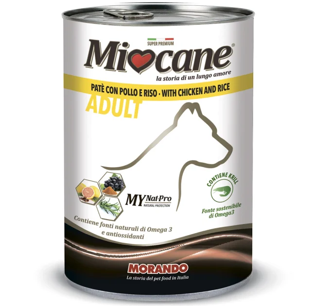 Консерва Morando MioCane Chicken & Rice для собак, з куркою і рисом, 400 г