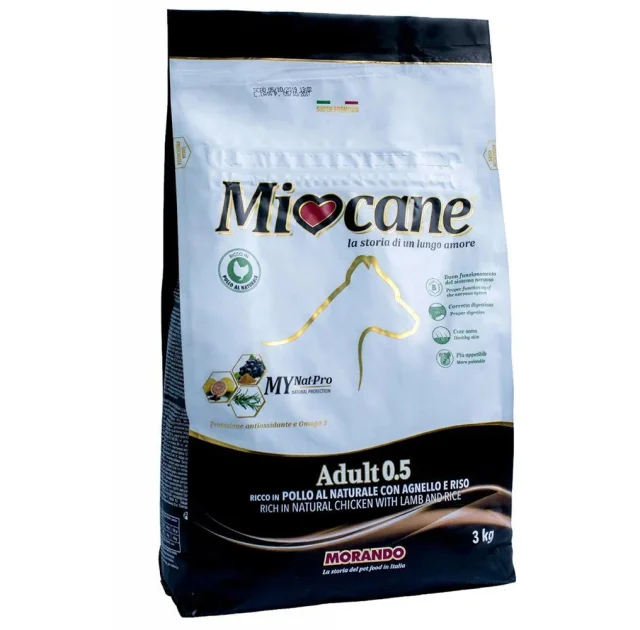 Сухий корм Morando MioCane Adult Lamb & Rice для дорослих собак середніх порід, з ягням і рисом, 3 кг