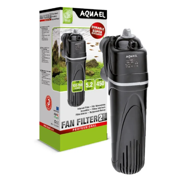 Внутрішній фільтр Aquael Fan 2 Plus для акваріумів від 100 до 150 л, 5.2 Вт, 450 л/г
