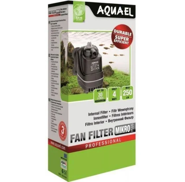 Внутрішній фільтр Aquael Fan Micro для акваріумів від 100 до 150 л, 2.2 Вт, 250 л/г