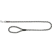 Повідець Trixie Cavo Reflect Lead для собак, світловідбиваючий, плетений, розмір S-M, 1 м/12 мм, чорний