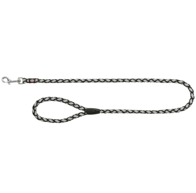 Повідець Trixie Cavo Reflect Lead для собак, світловідбиваючий, плетений, розмір S-M, 1 м/12 мм, чорний