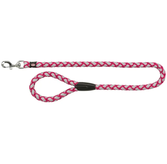 Повідець Trixie Cavo Reflect Lead для собак, світловідбиваючий, плетений, розмір L-XL, 1 м/18 мм, фуксія
