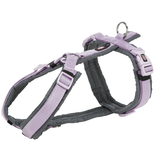 Шлея Trixie Premium Trekking Harness для собак, 36-44 см, 15 мм, розмір S, бузковий-графіт