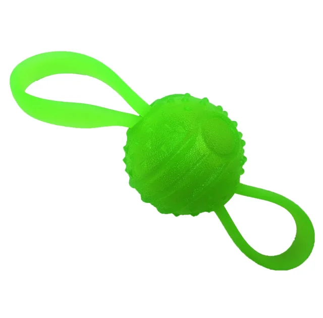 Іграшка Croci вибуховий м'яч для собак, гума/силікон, зелений, розмір L, 25×7.3×7.3 см