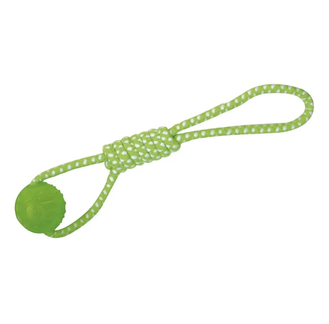 Іграшка Croci вибуховий куля на вузловий мотузці для собак, зелений, 41×6 см
